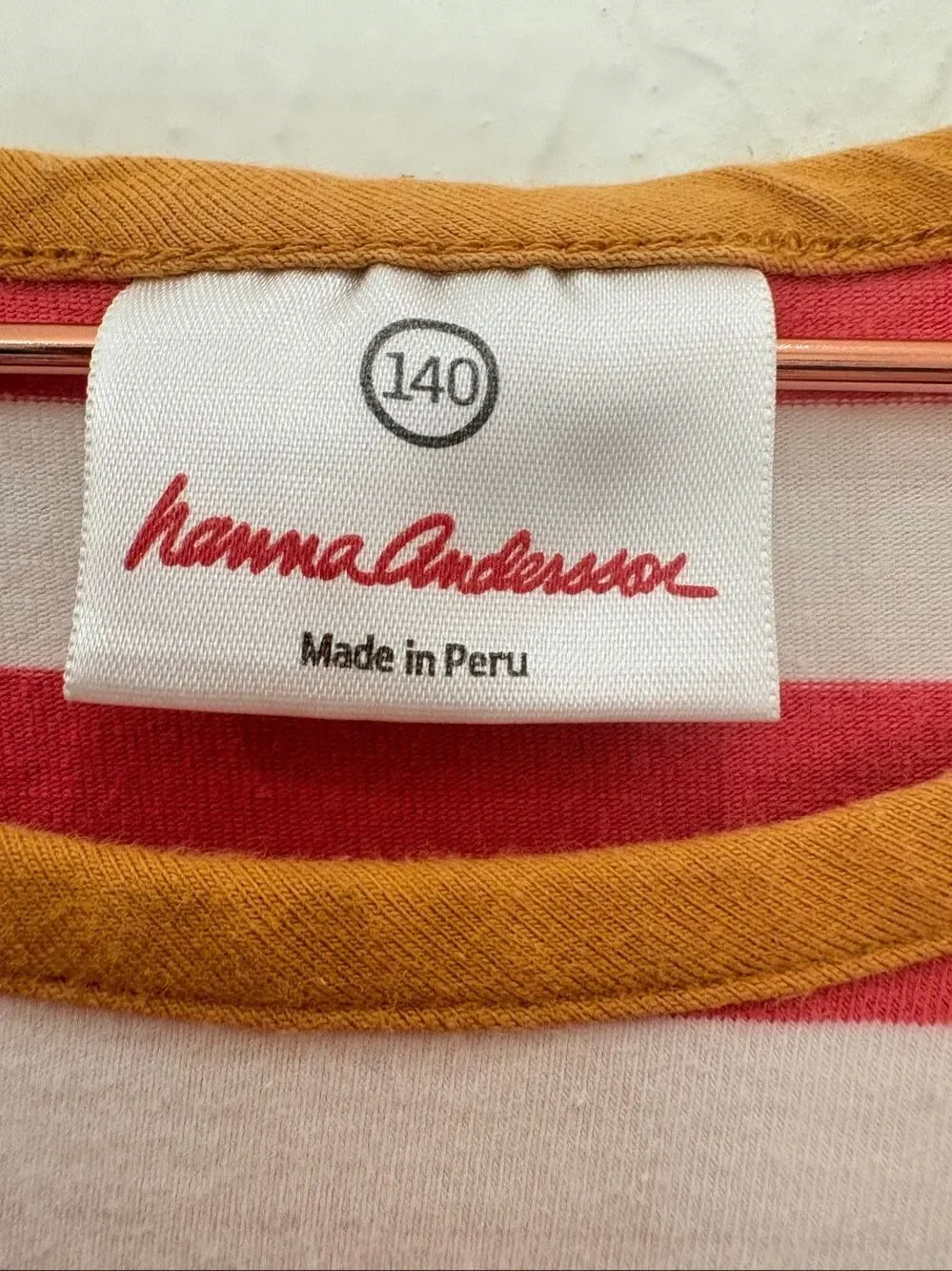 Hanna Andersson Organic Cotton Striped Dress Long Sleeve Size 140 10 Kids